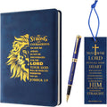 3 Pieces Christian Gifts for Men Christmas Gifts for Dad Bible Verse Inspirational Notebook Bible Verse Ballpoint Pen Trust in the Lord Bookmark for Men Office School Study Supplie
