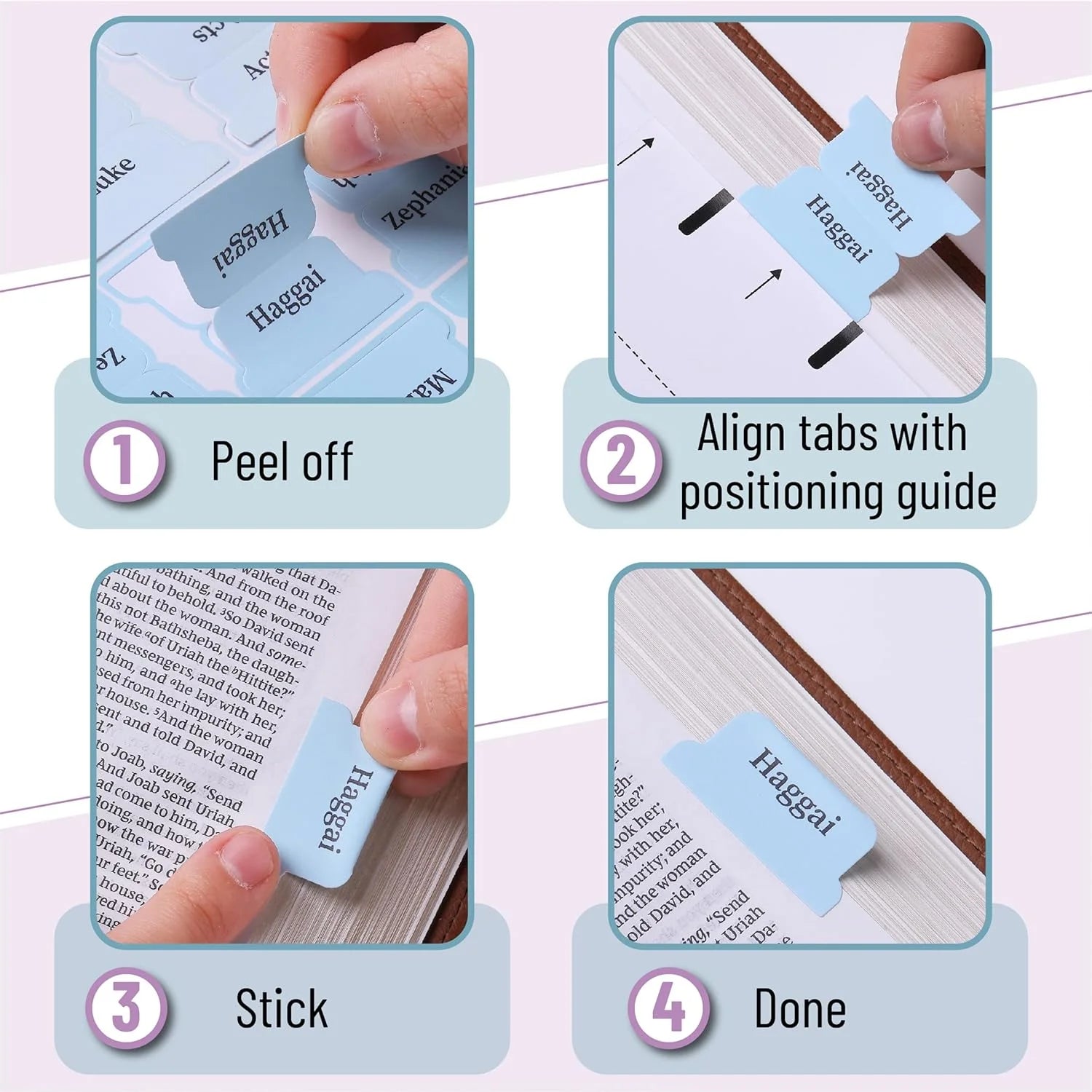 - Bible Tabs, 75 Tabs, Pastel Colors, Laminated Bible Tabs for Women and Men,