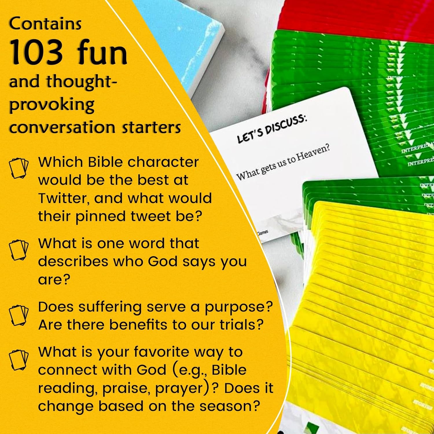 Christian Culture - the Game of Conversations - Fun & Thought Provoking Starters about God, Christianity & Life - Cards for Bible Study or Youth Groups