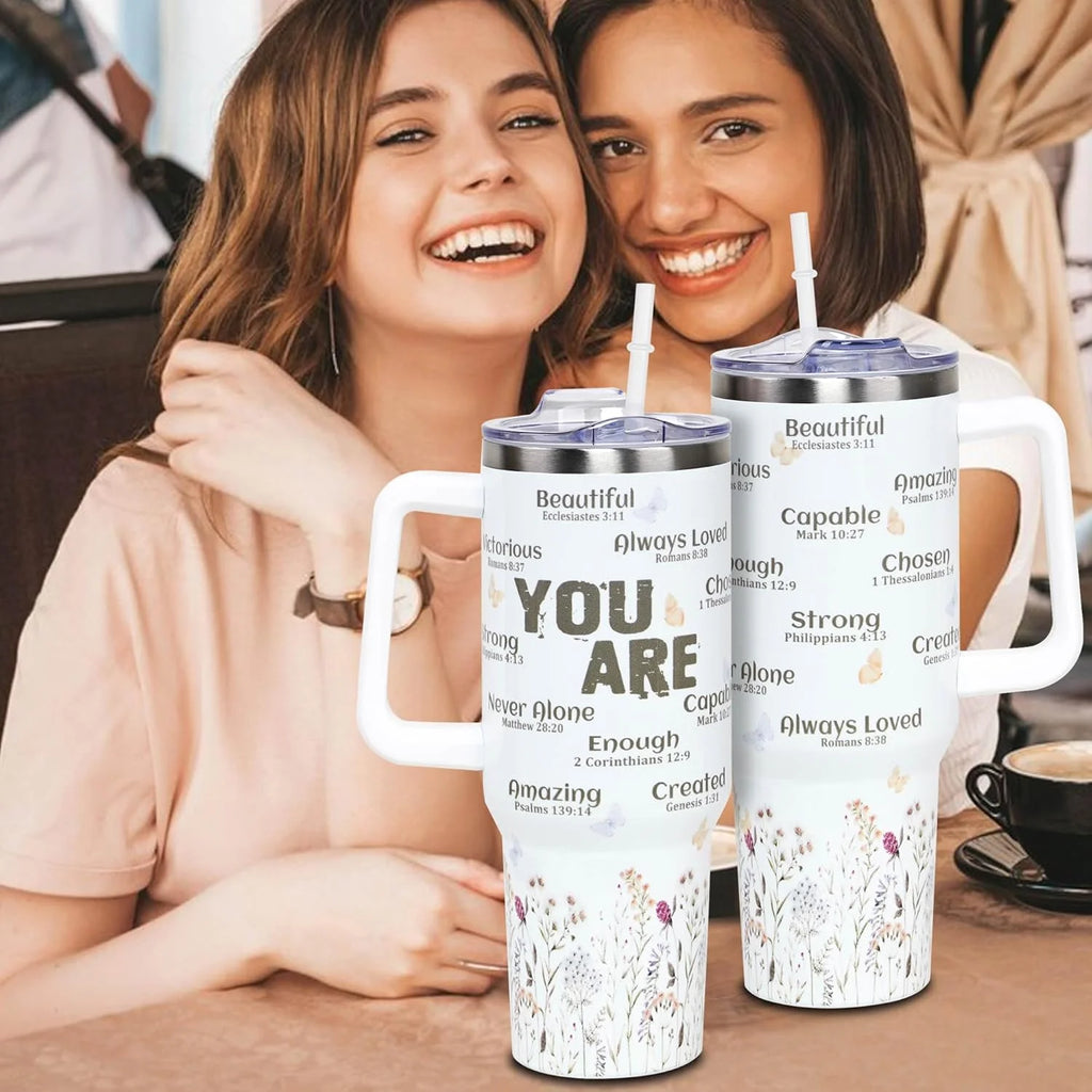 Christian Gifts for Women Faith, Birthday, Mothers Day Gifts for Women, Inspirational, Religious,Catholic Gifts for Mom, Wife, Women Friend, Sister, Grandma- 40Oz Tumbler Travel Cup