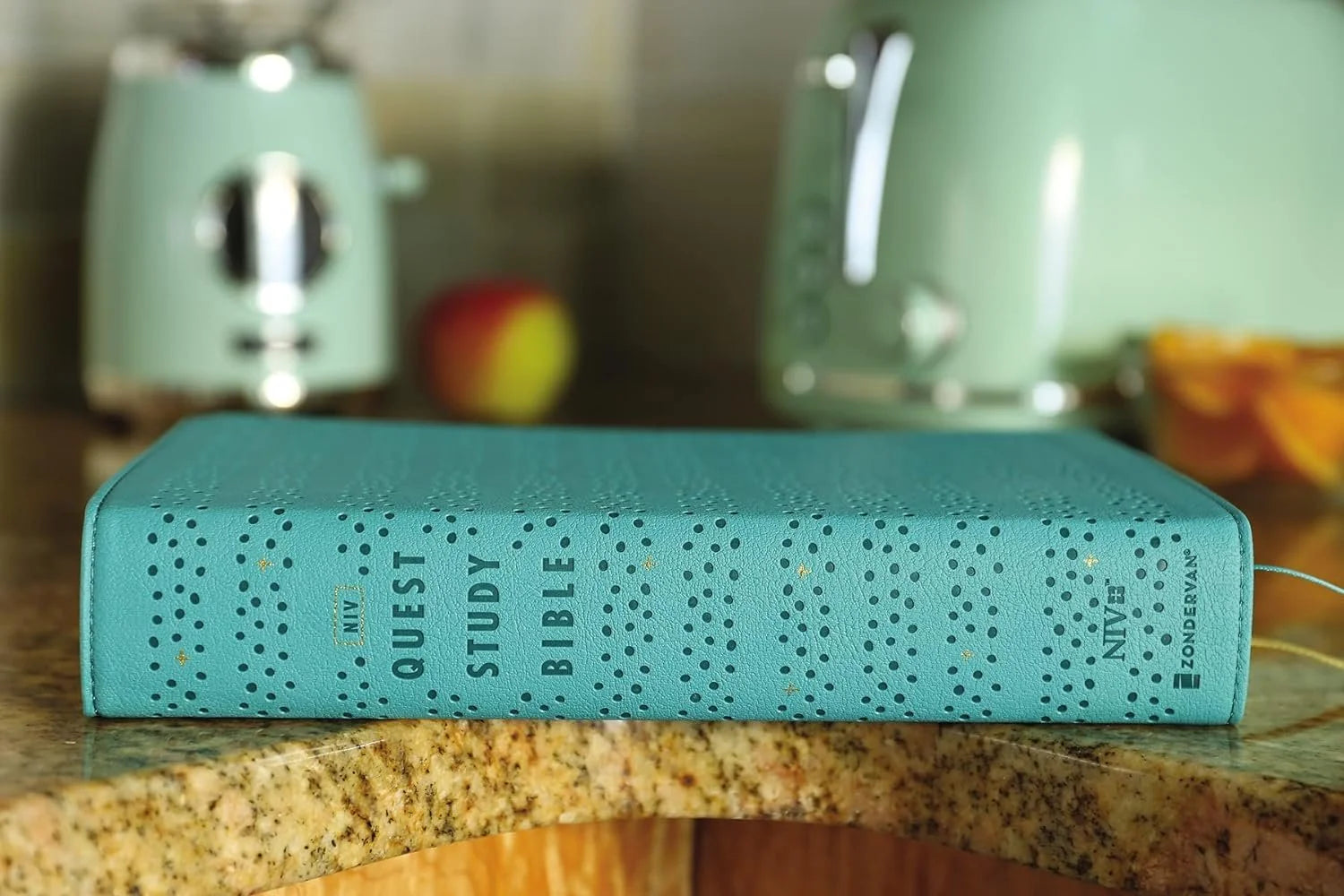 Niv, Quest Study Bible, Personal Size, Leathersoft, Teal, Thumb Indexed, Comfort Print: the Only Q and a Study Bible, (Hardcover)