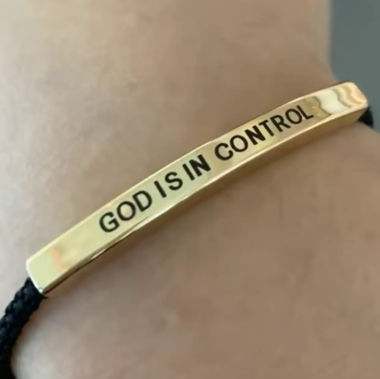 Inspire Bracelet GOD IS in Controlelegant Design with Unique Patterns Andletters