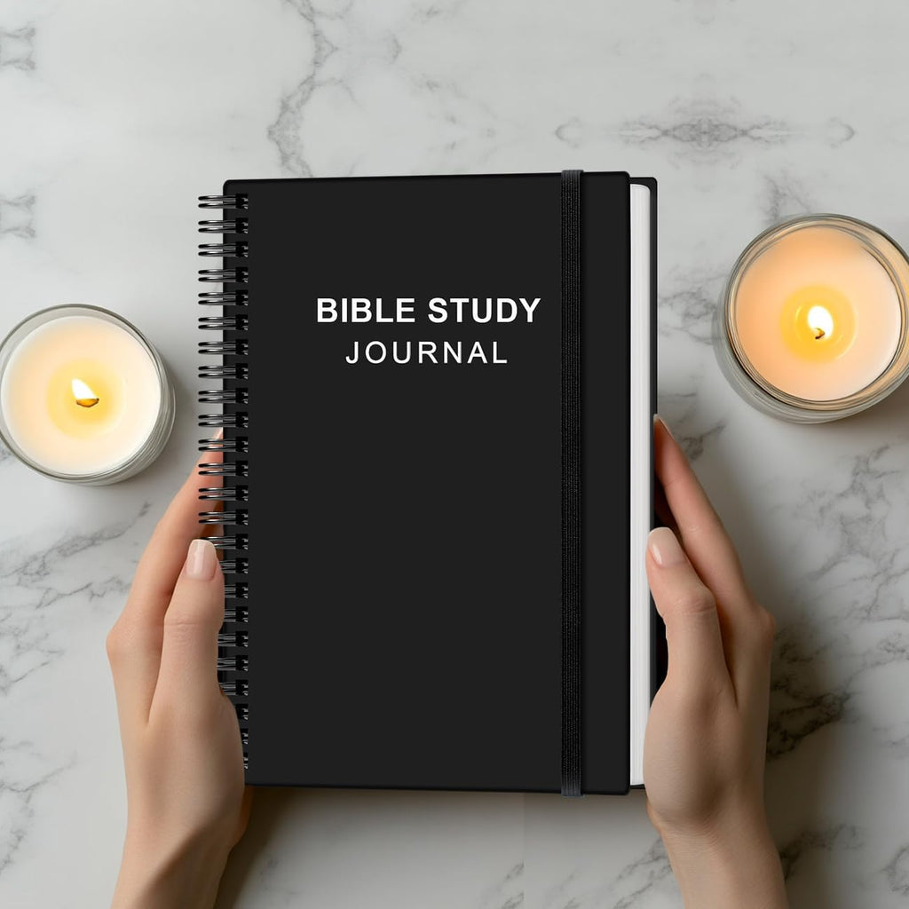 Bible Study Journal – Church Notes Notebooks – Note Taking & Journaling Kit, 5.8" X 8.5", Black