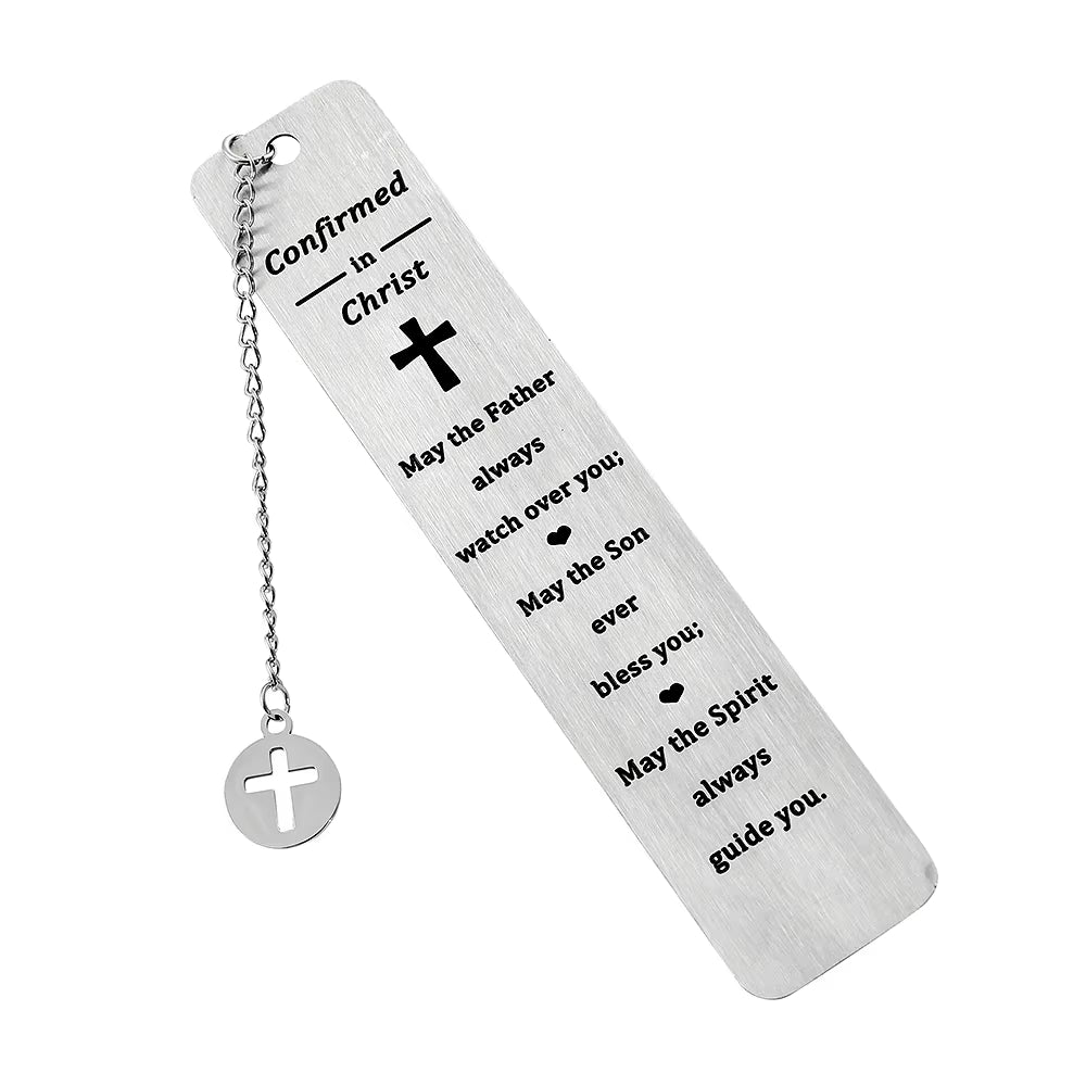 Stainless Steel Bible Bookmark Pray Cross Believer Bookmark High Quality Reading Tool Stationery for Men Women Festival Gifts