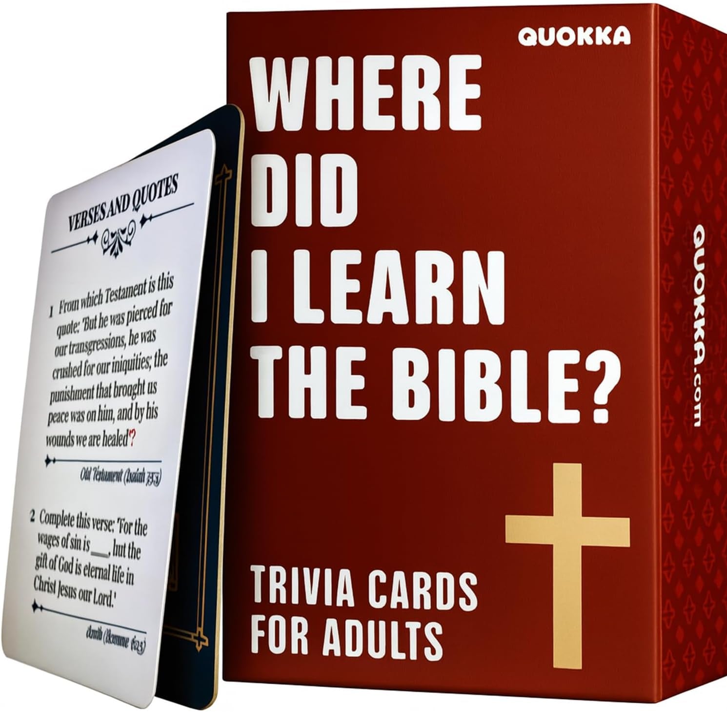 Bible Trivia Game for Adults – 500 Bible Questions for Christians – Fun Christian Trivia Card Games for Adults & Family – Religious Gifts for Men and Women - 4 Rich Categories to Learn and Play