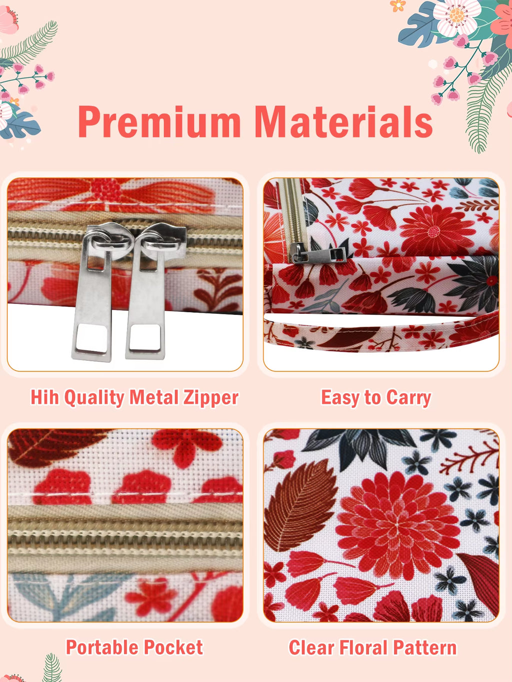 Bible Cover for Women with Flowers Printing, Bible Case,Bible Bag, Study Bible Case,Covers for Bible,Bible Boooks Covers