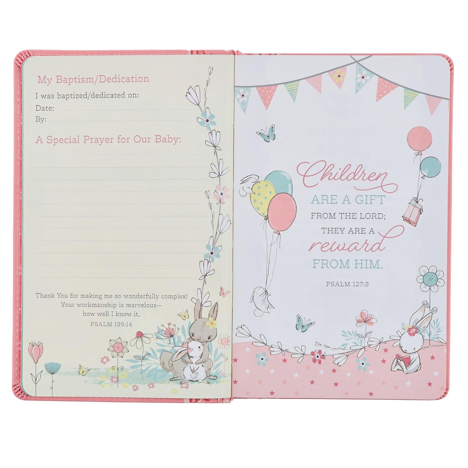 NLT Keepsake Holy Bible for Baby Girls Baptism Easter, New Living Translation, Pink (NLT Baby Keepsake Editions)