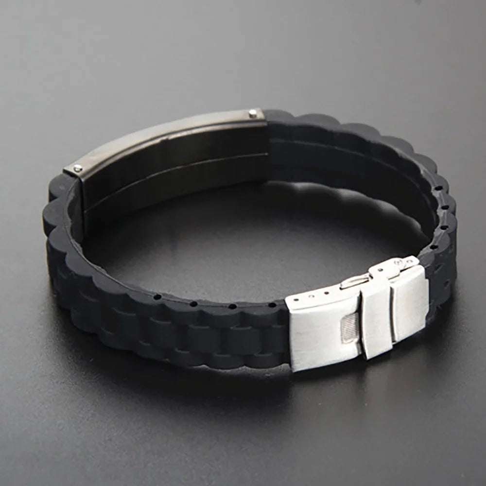 Bible Verse Bracelets for Men and Women, Stainless Steel Silicone Mantra Quotes Cross Bracelets - Ideal Christian Gifts