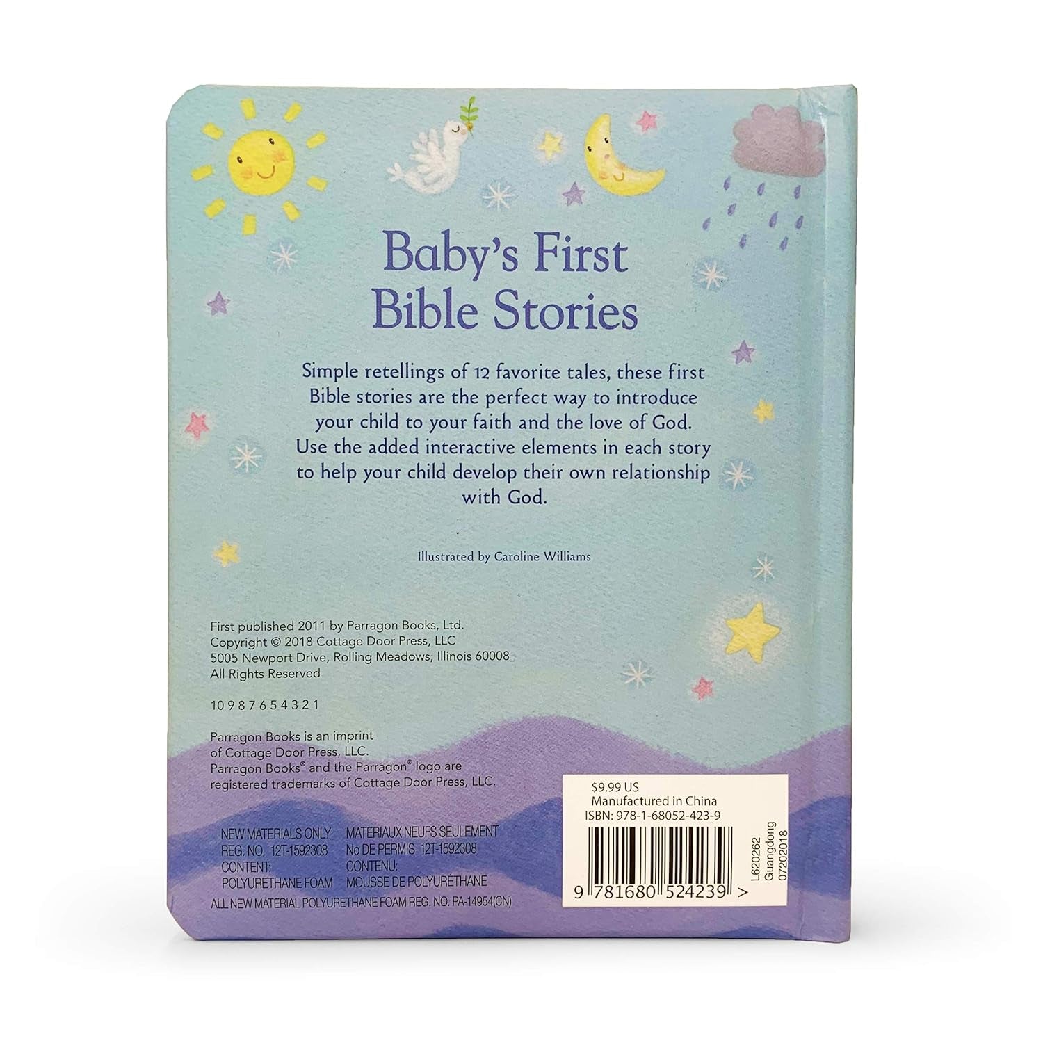 Baby'S First Bible Stories Padded Board Book - Gift for Easter, Christmas, Communions, Newborns, Birthdays, Beginner Bible