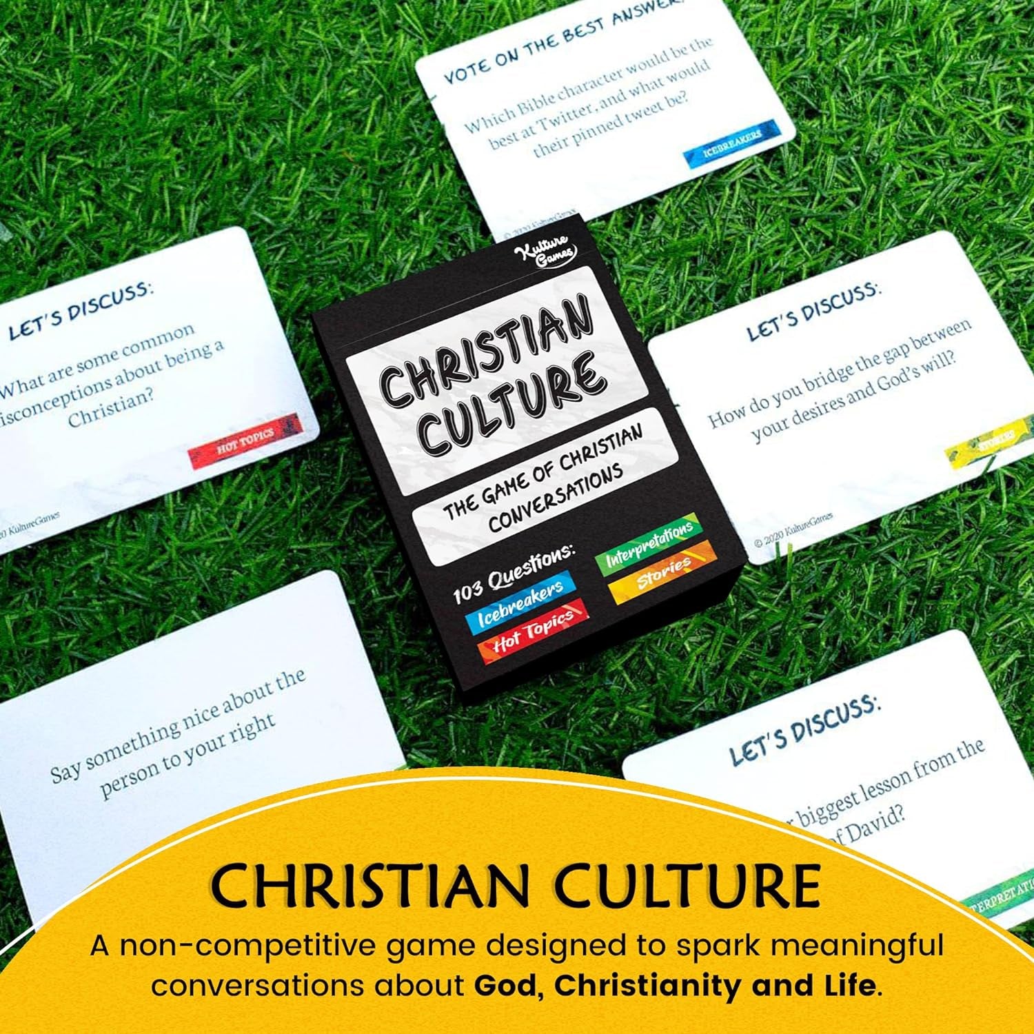 Christian Culture - the Game of Conversations - Fun & Thought Provoking Starters about God, Christianity & Life - Cards for Bible Study or Youth Groups