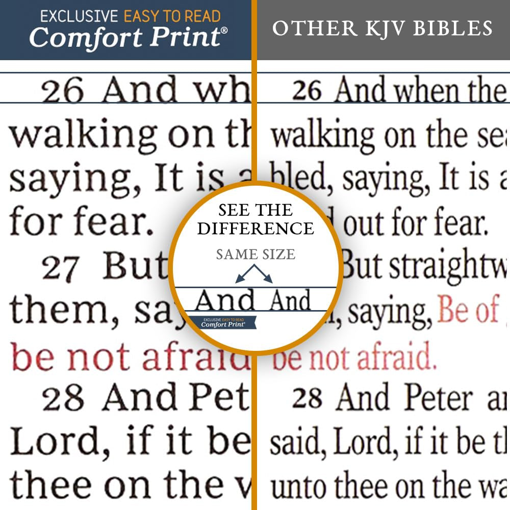 KJV Holy Bible: Large Print with 53,000 Center-Column Cross References, Pink Leathersoft, Red Letter, Comfort Print: King James Version