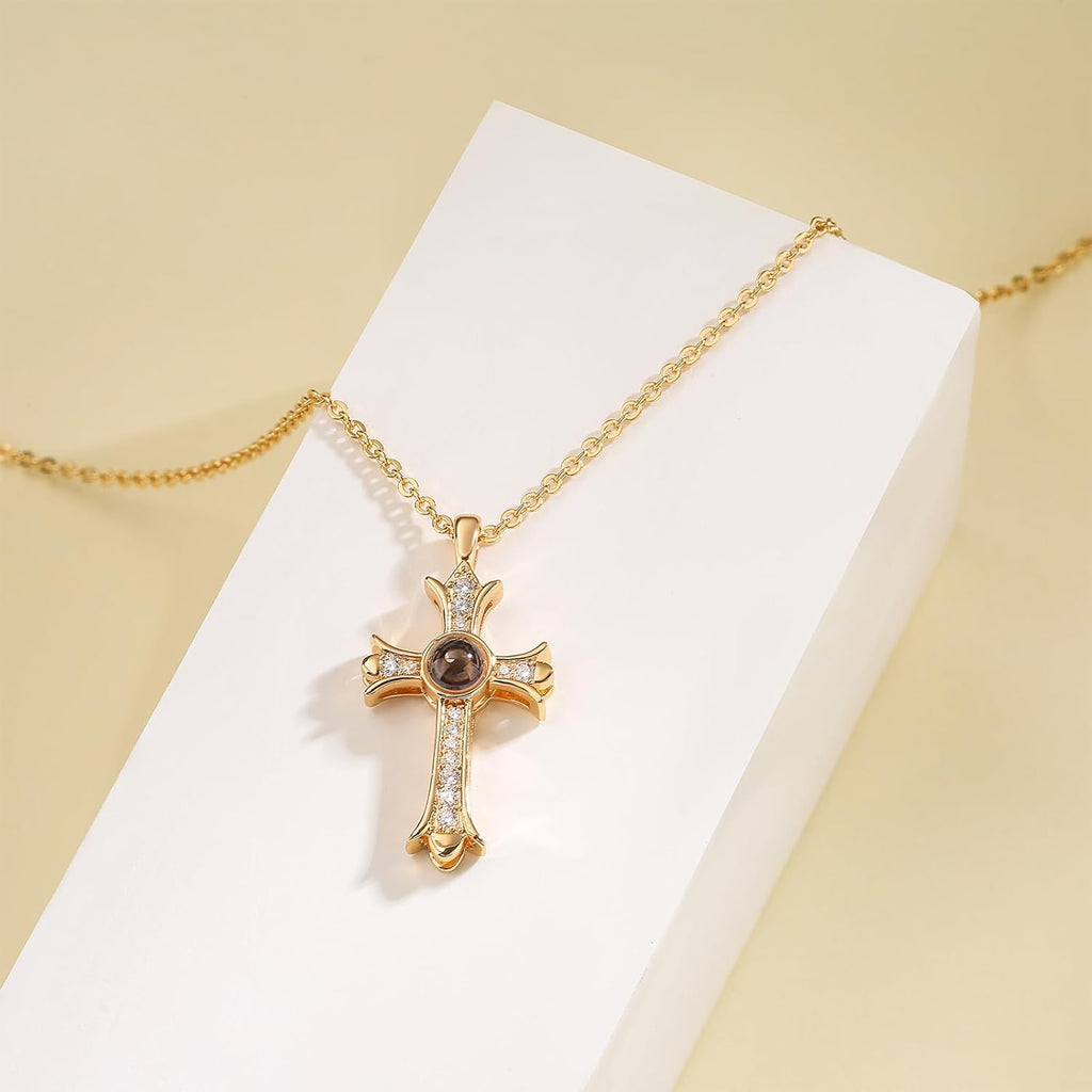 Cross Necklace for Women Girls, Bible Verse Cross Pendant Chain Christian Religious Jewelry Gift