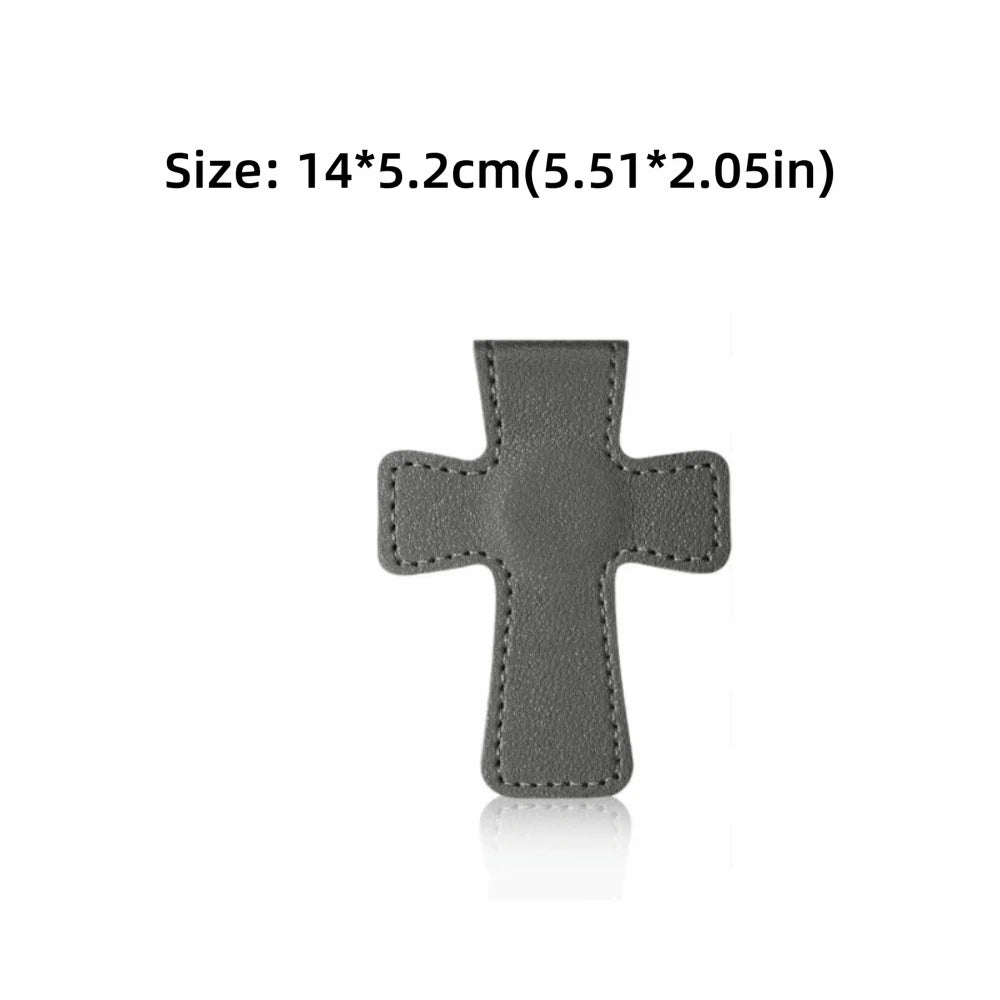 New Leather Bible Magnetic Bookmark Cross Gift Page Markers Double-Sided Page Clips Reading Supplies