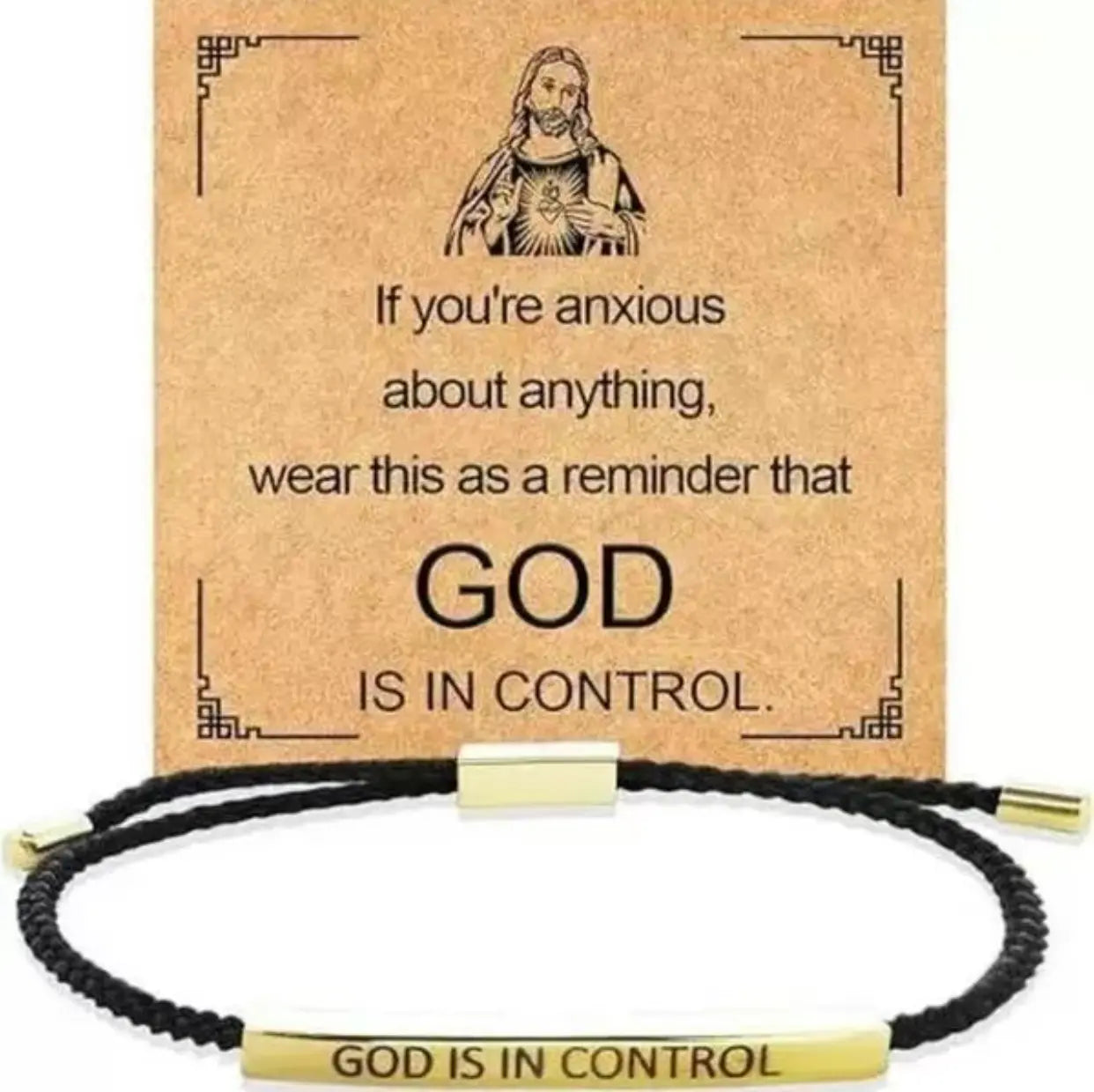 Inspire Bracelet GOD IS in Controlelegant Design with Unique Patterns Andletters