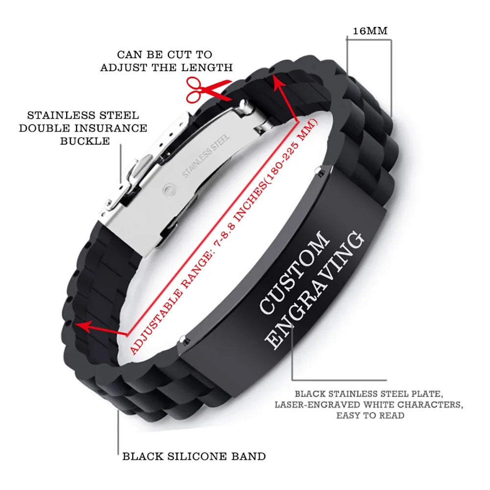 Bible Verse Bracelets for Men and Women, Stainless Steel Silicone Mantra Quotes Cross Bracelets - Ideal Christian Gifts