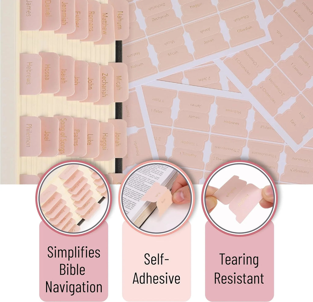 - Bible Tabs, 75 Tabs, Metallic Gold Lettering