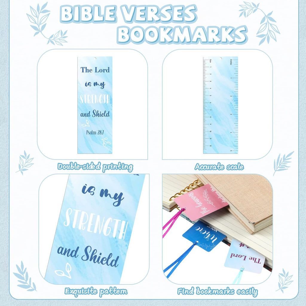 120Pcs Christian Bookmarks with Scripture Religious Gifts Supplies for Men Women
