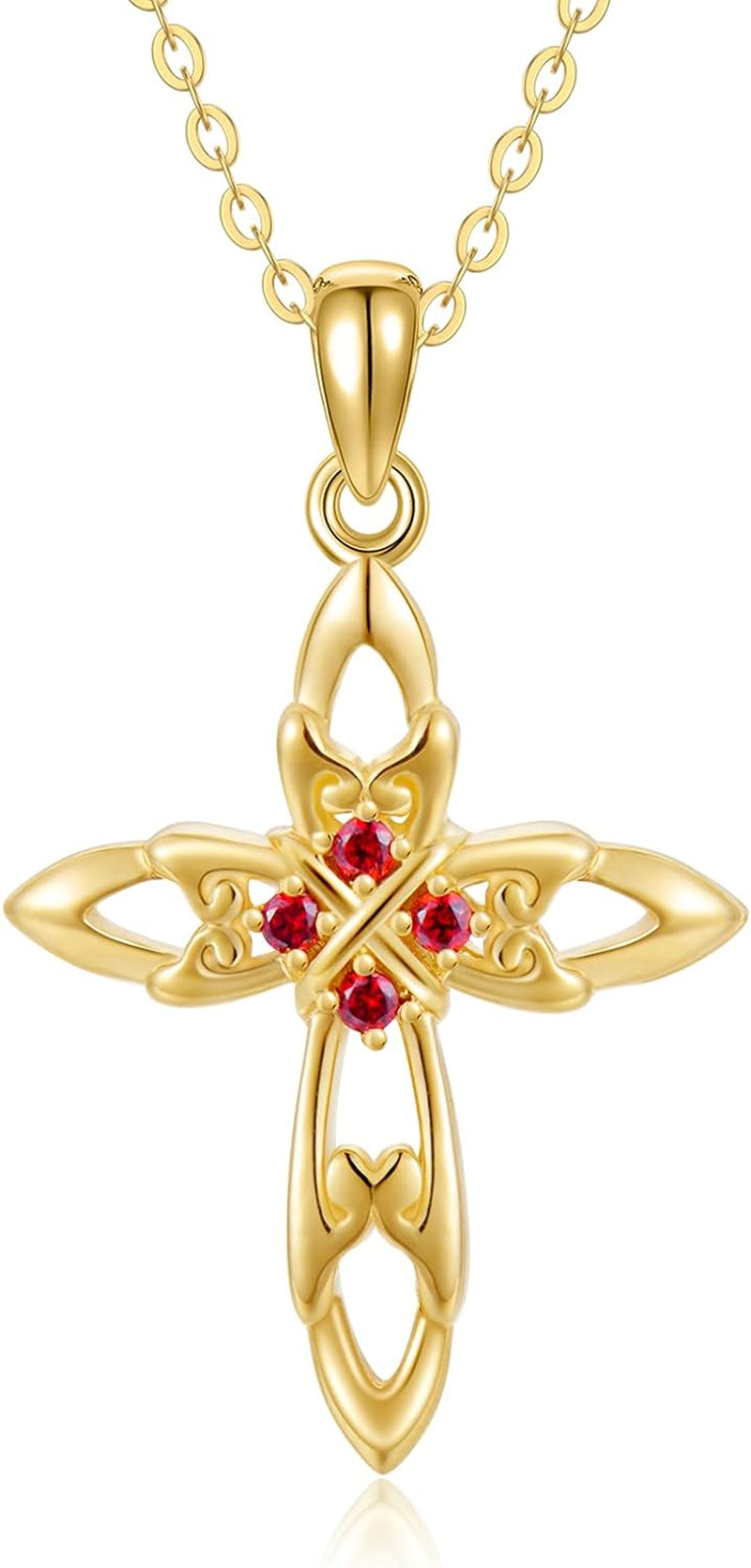 Cross Necklace Necklace for Women Cross Pendant 14K Solid Gold Cross Necklace Cross Necklaces for Women Anniversary Valentines Gifts for Her Womens Necklaces Cross Necklace