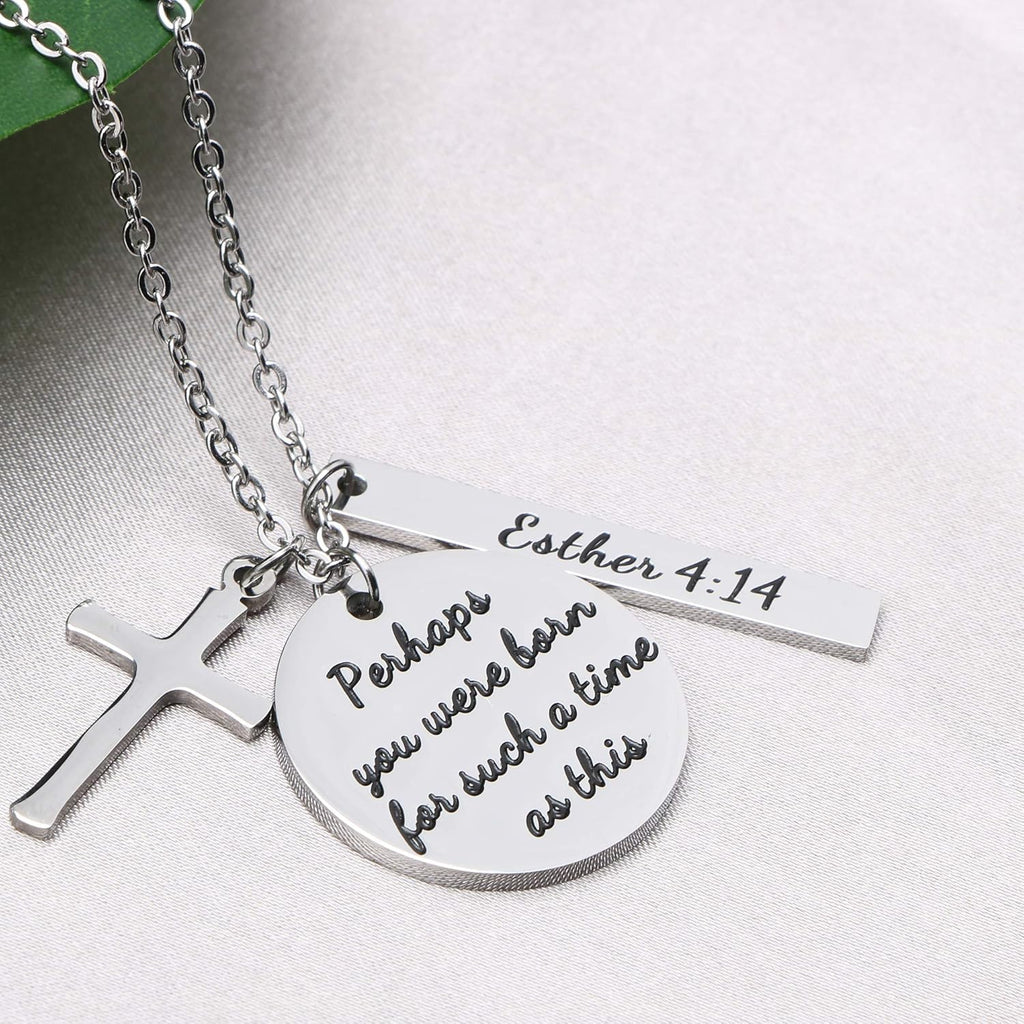 Bible Verse Cross Pendant 𝐂𝐡𝐫𝐢𝐬𝐭𝐢𝐚𝐧 𝐍𝐞𝐜𝐤𝐥𝐚𝐜𝐞𝐬 Prayer Charm Faith Religious Birthday Christmas Jewelry for 𝐖𝐨𝐦𝐞𝐧