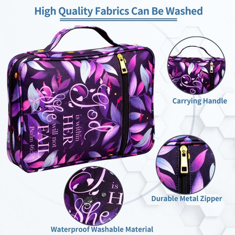 Bible Cover for Women, Bible Holder, Bible Cover Carrier Carrying Organizer B...