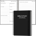 Bible Study Journal – Church Notes Notebooks – Note Taking & Journaling Kit, 5.8" X 8.5", Black