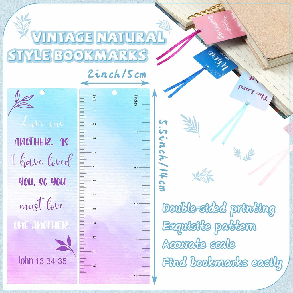 120Pcs Christian Bookmarks with Scripture Religious Gifts Supplies for Men Women