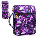 Bible Cover for Women, Bible Holder, Bible Cover Carrier Carrying Organizer B...