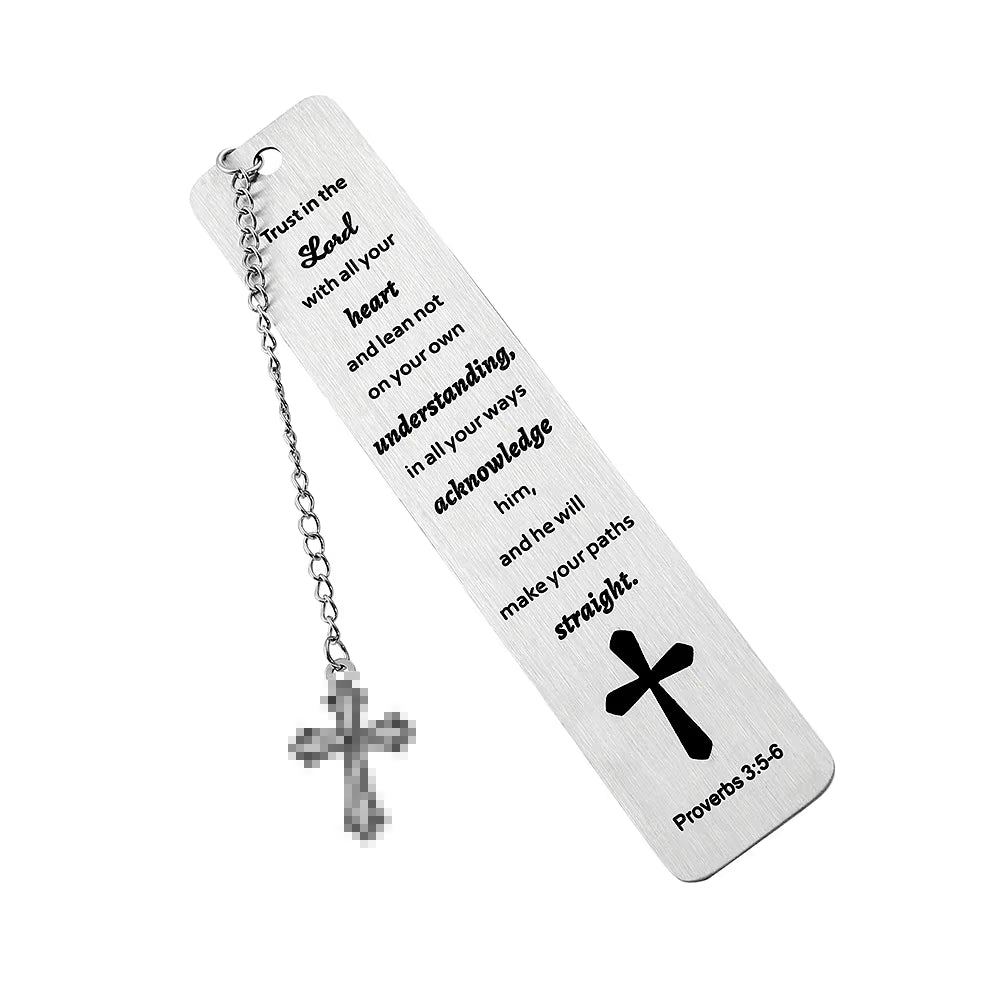 Stainless Steel Bible Bookmark Pray Cross Believer Bookmark High Quality Reading Tool Stationery for Men Women Festival Gifts