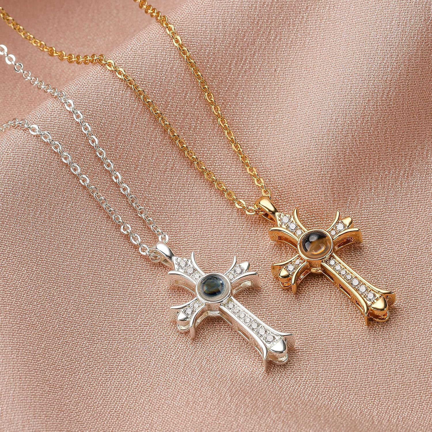 Cross Necklace for Women Girls, Bible Verse Cross Pendant Chain Christian Religious Jewelry Gift