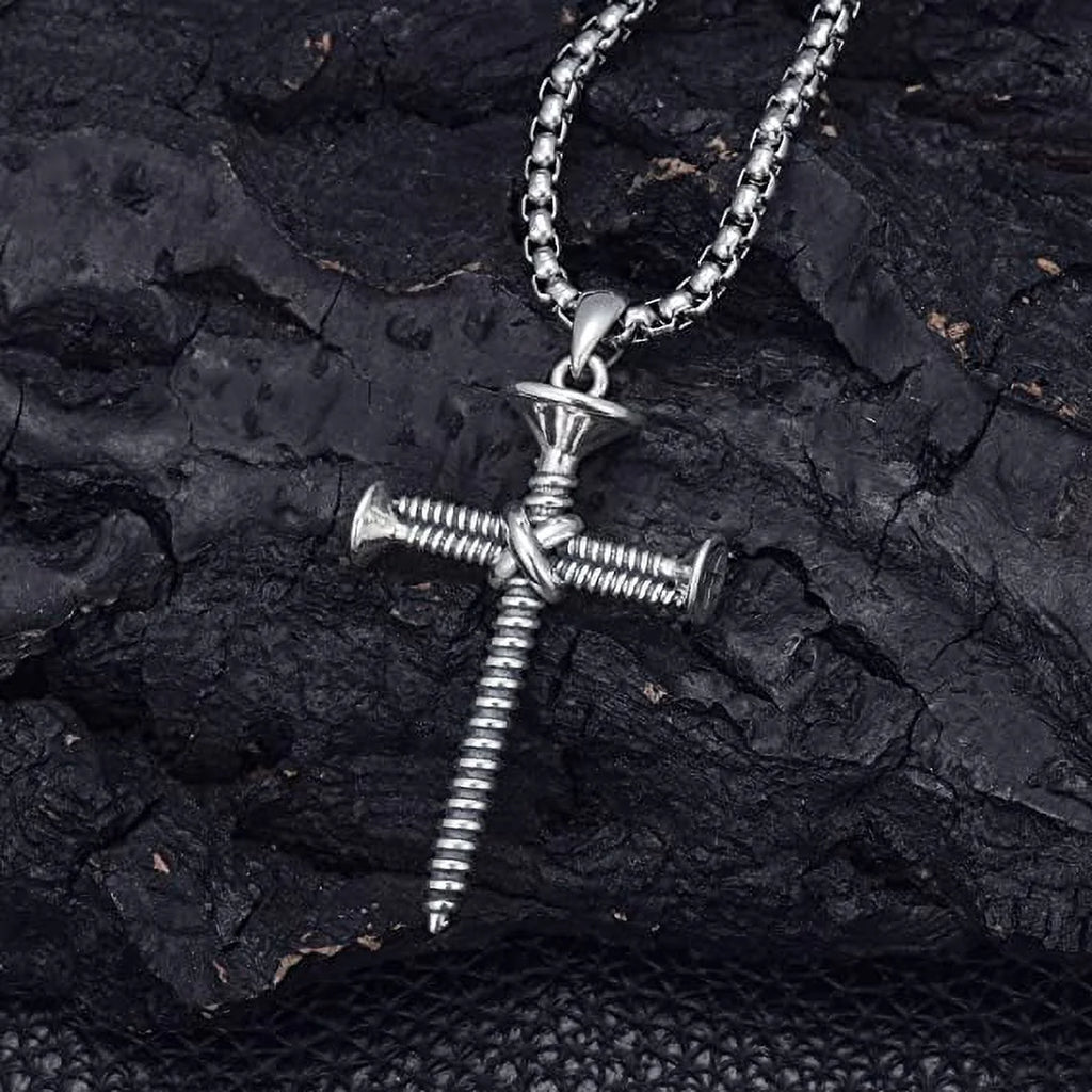 Cross Necklace 925 Sterling Silver Cross Pendant Necklace for Men Father