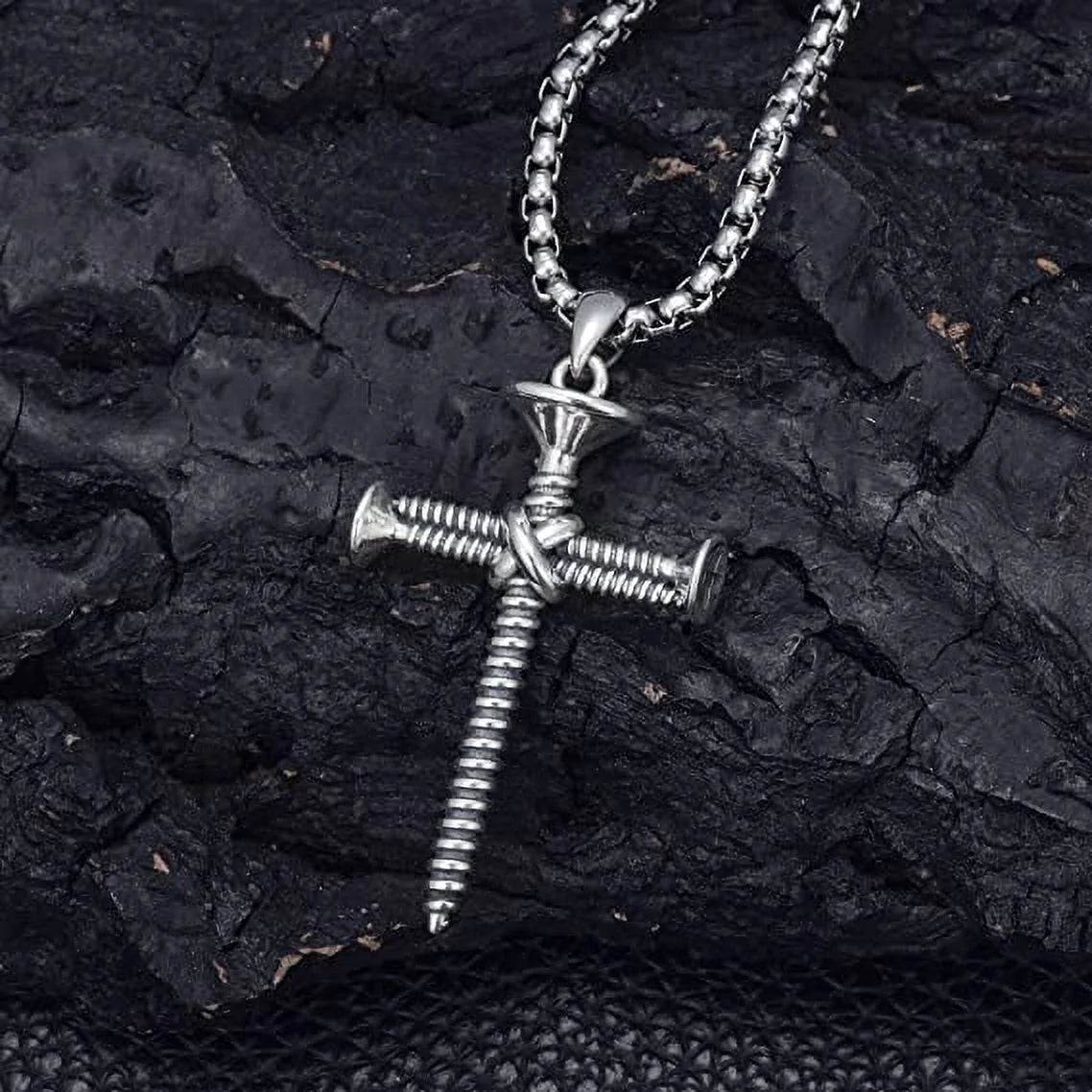 Cross Necklace 925 Sterling Silver Cross Pendant Necklace for Men Father