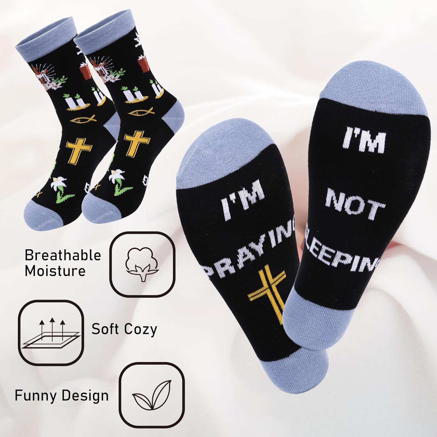 Pastors Appreciation Gifts - 4Pcs Pastors Gifts for Men, 20Oz Tumbler Notebook Pen Socks, Fathers Day Christmas Retirement Easter Anniversary Church Present for Clergy Ordination Priest