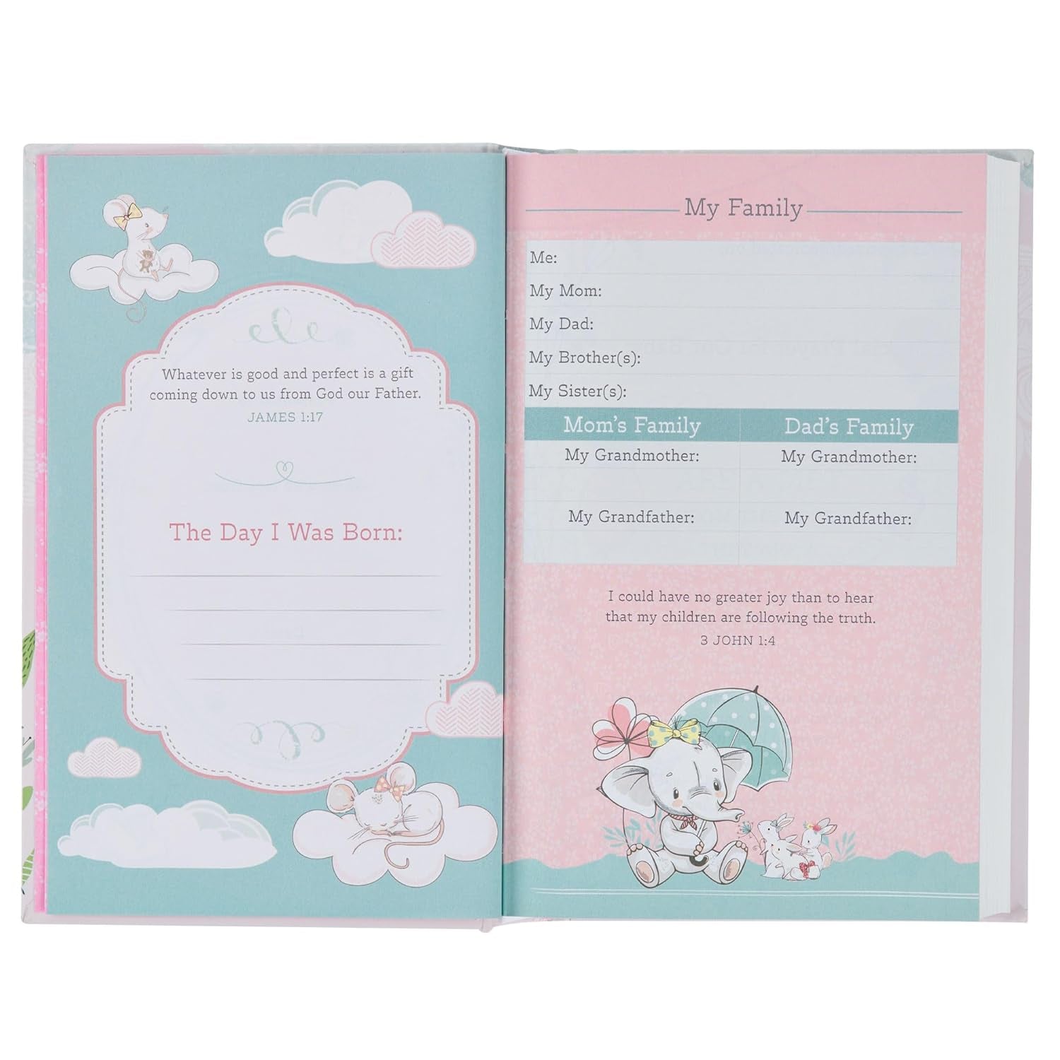 NLT Keepsake Holy Bible for Baby Girls Baptism Easter, New Living Translation, Blush Pink (NLT Baby Keepsake Editions)