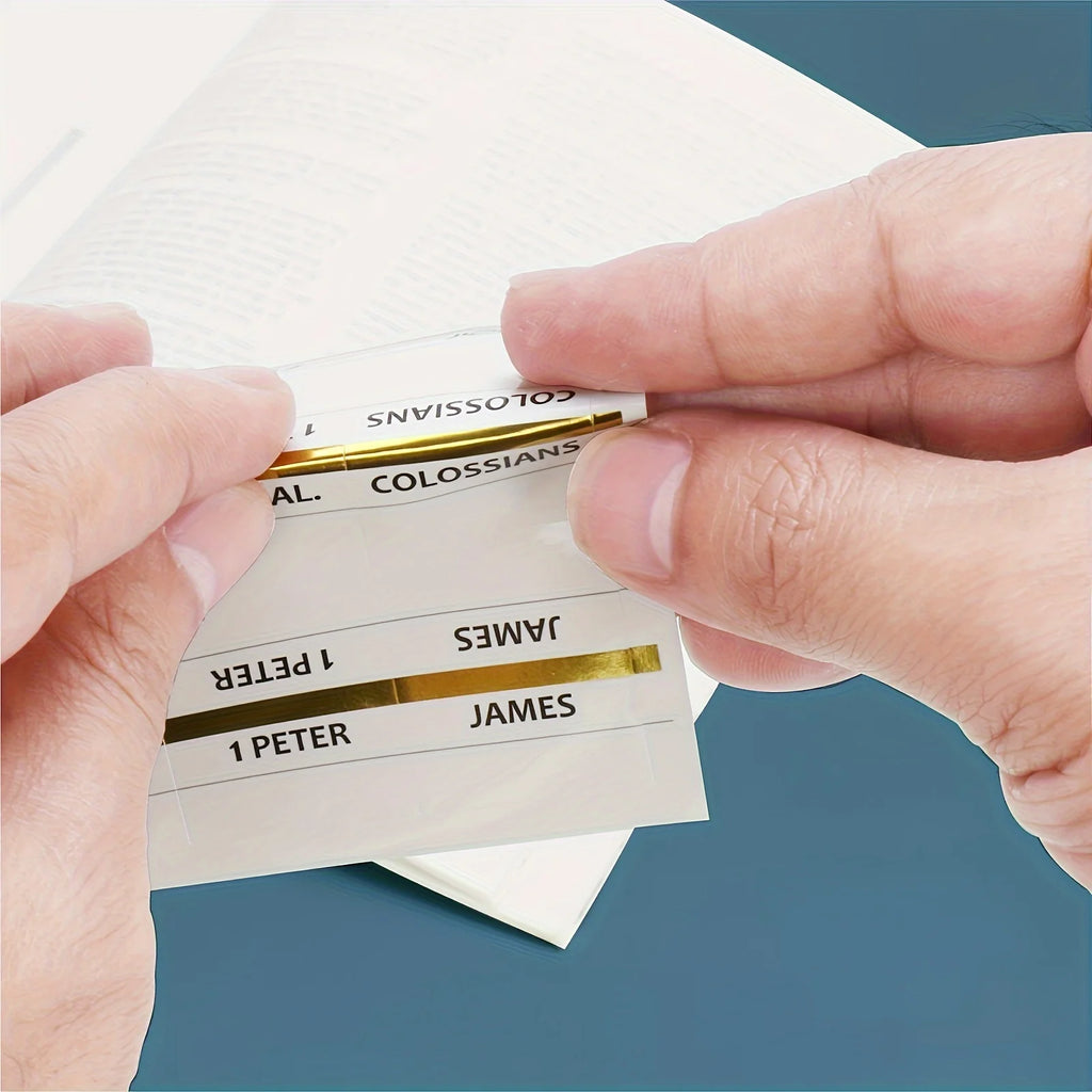 Bible Tabs,Bible Sticky Tabs for Old and New Testament,Bible Book Tabs,Bible Labels Tabs,Bible Tabs,Sticky Tabs.(Golden Edged)