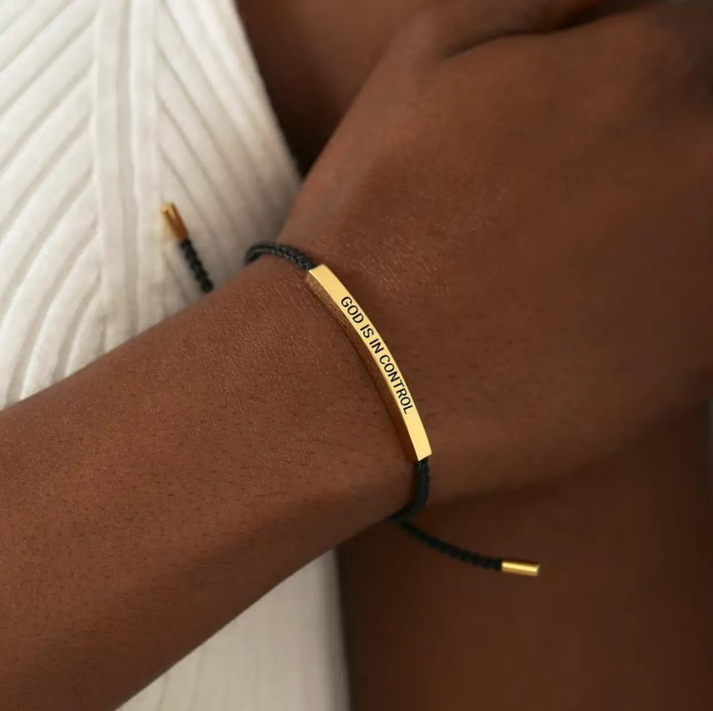 Inspire Bracelet GOD IS in Controlelegant Design with Unique Patterns Andletters