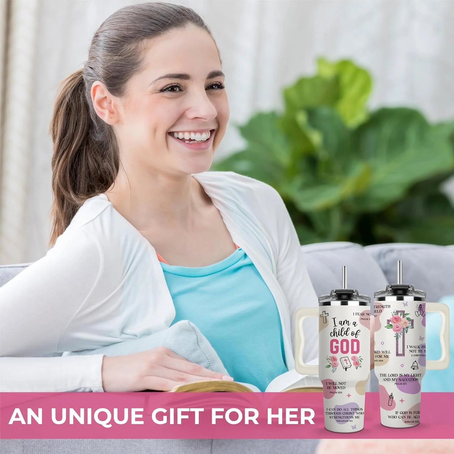 Mothers Day Gifts for Mom - Best Mom Ever Tumbler, Mommy Coffee Mug, Mama Tumblers, Momma Gift Ideas, Funny Birthday Present for Her, Mom Cup, Cute Mother Day Gift Tumbler with Handle 40Oz