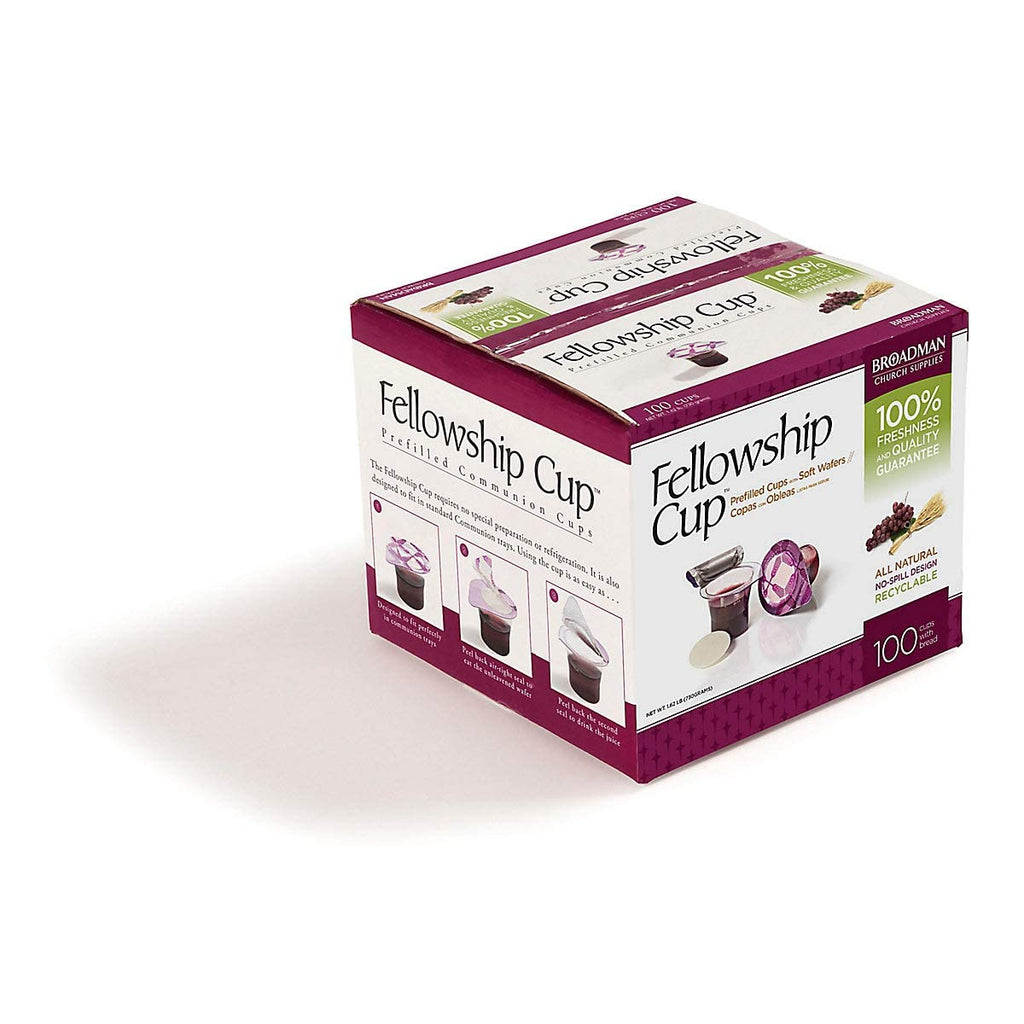 Pre-Filled Communion Fellowship Cup, Juice and Wafer Set, 100 Count