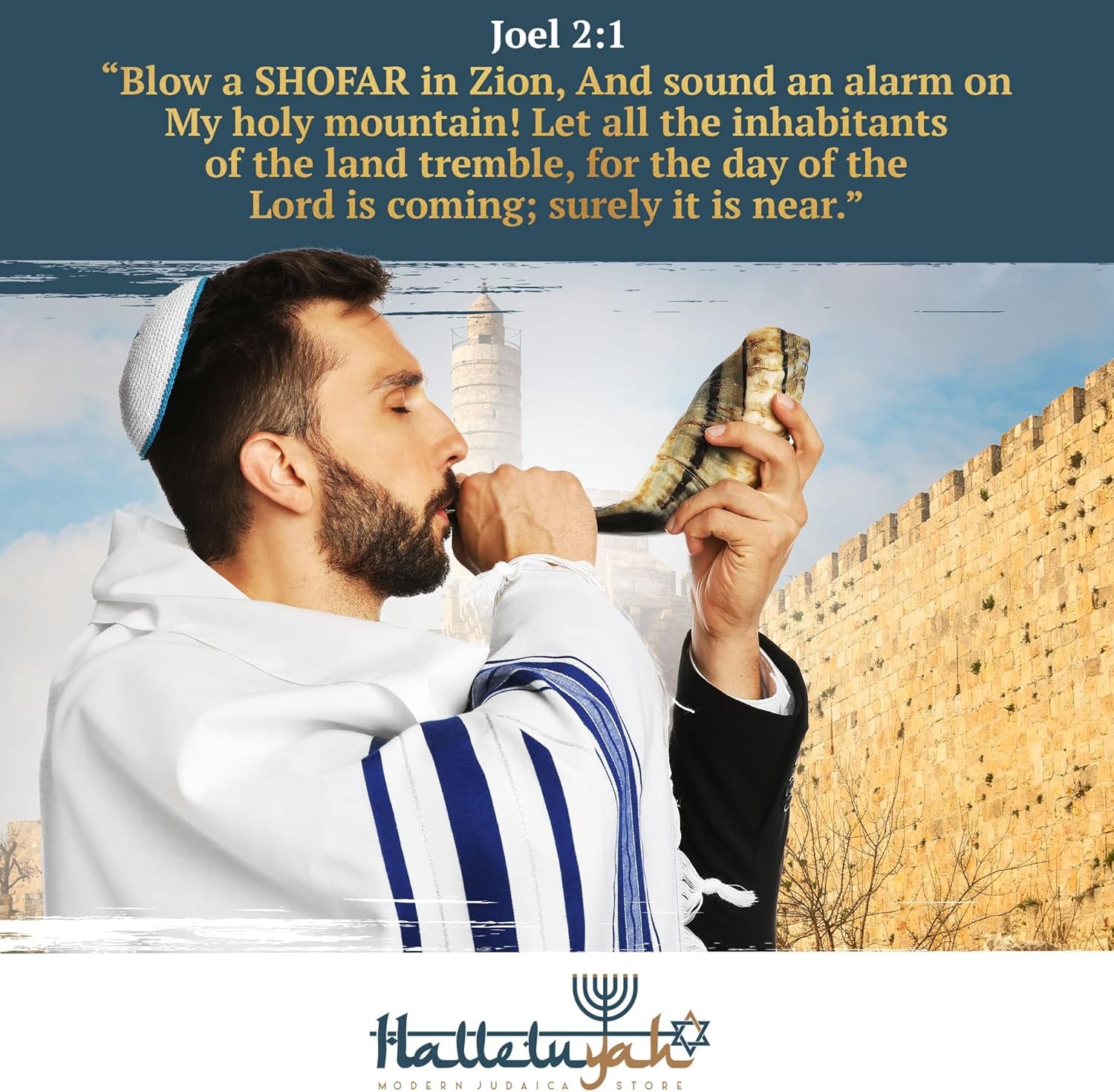 KOSHER ODORLESS Ram Horn Shofar - 14"-16", Smooth Mouthpiece, Velvet Bag, Clean Brush, Shofar Guide - Made in Israel