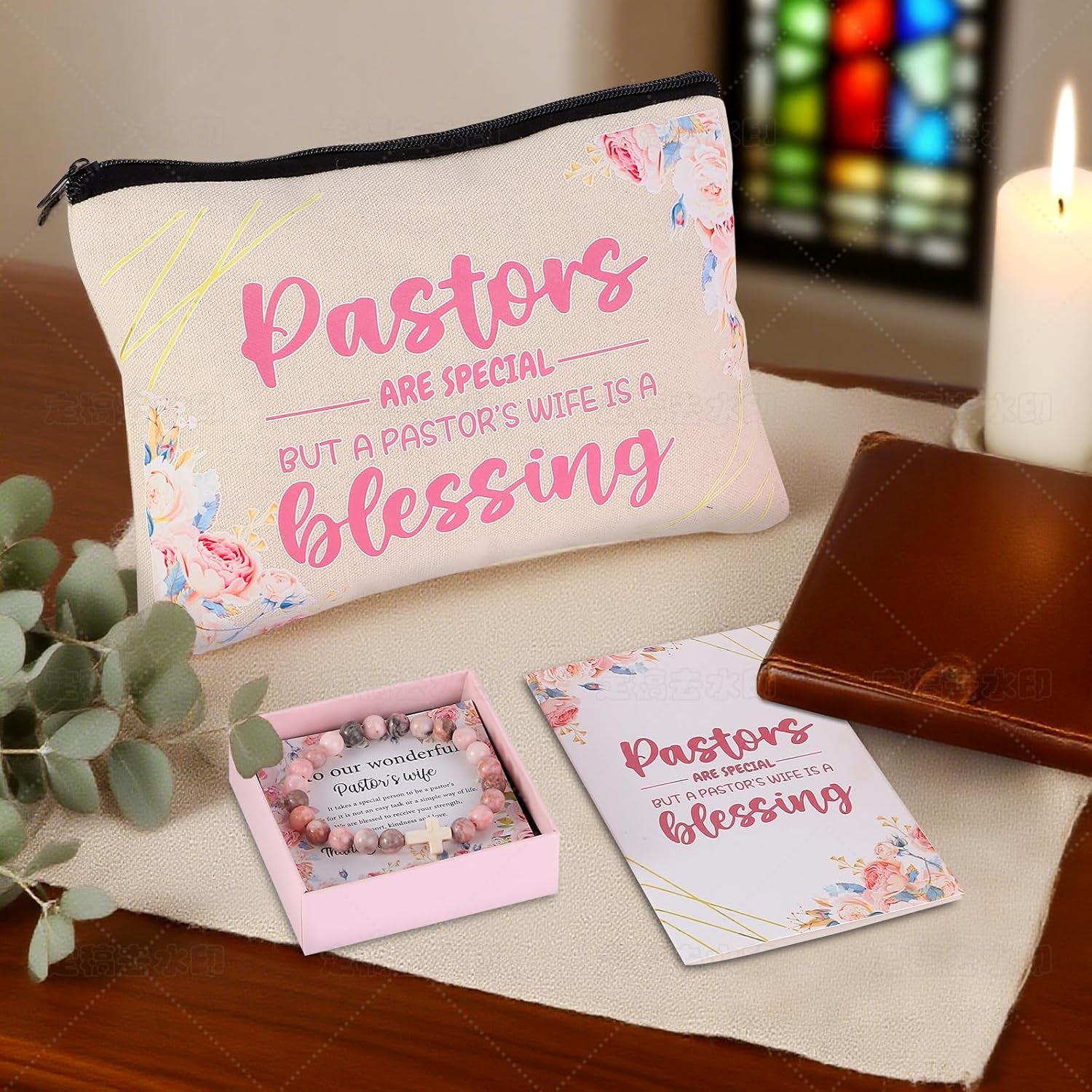 Pastor Wife Appreciation Gifts for Women Christian Gifts Unique Pastor Gift for Pastor'S Wife Including Journal Tumbler Socks Makeup Bag Pen Card for Birthday Christmas