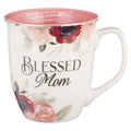 Mug Pink Floral Blessed Mom, (Hardcover)