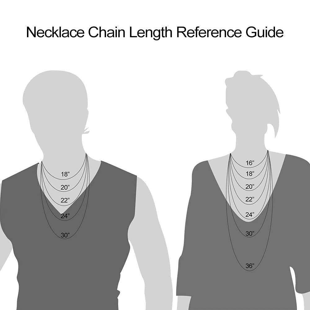 Yooblue Cross Necklace for Men - Stainless Steel Cross Chain Necklace