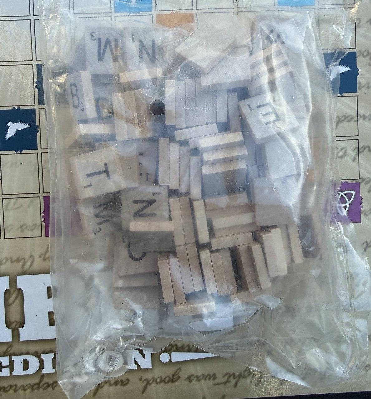 Scrabble Bible Edition Board Game Family Crossword Game Wood Tiles Hasbro 2010