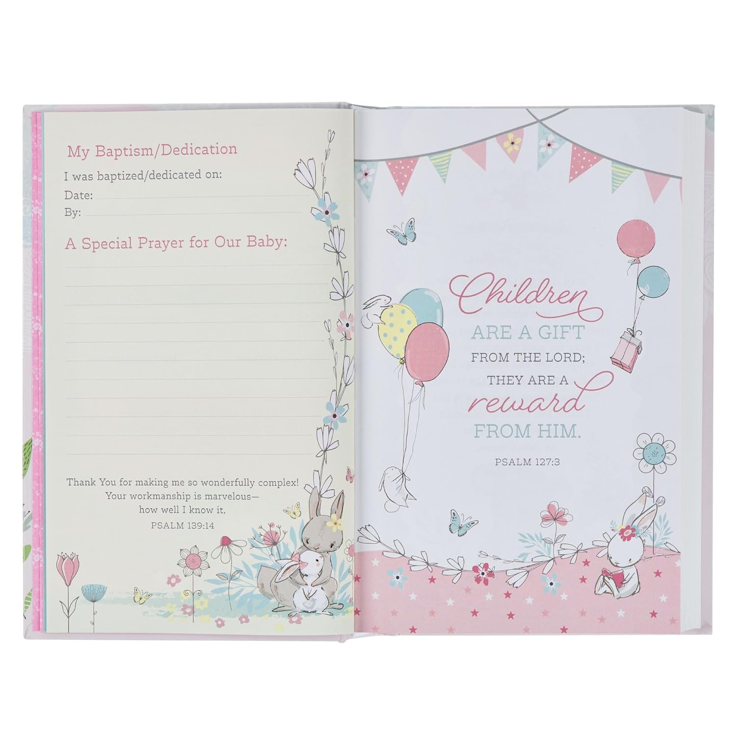 NLT Keepsake Holy Bible for Baby Girls Baptism Easter, New Living Translation, Blush Pink (NLT Baby Keepsake Editions)