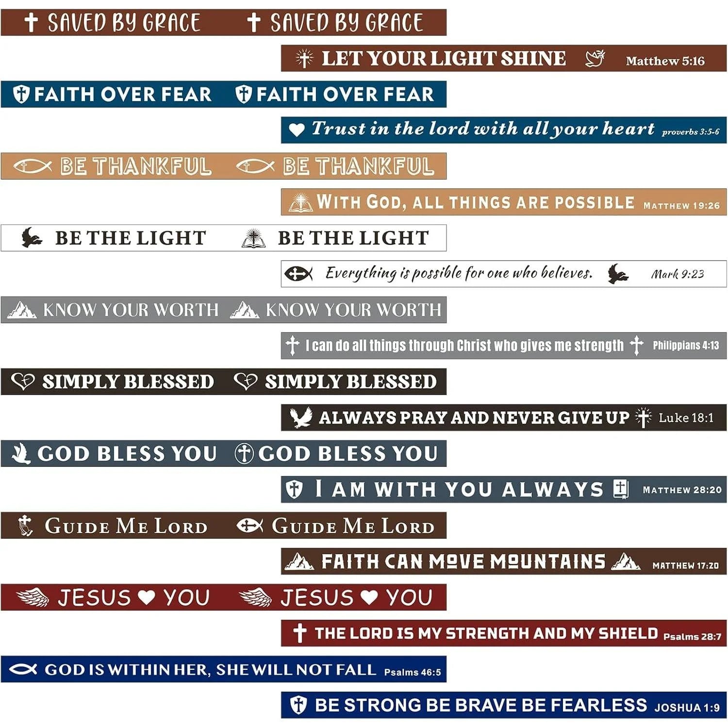 Bible Verse Bracelets – 20 Pcs Silicone Bracelets Bulk Jesus Bracelets – Cute Christian Bracelet Colored Wristbands – Comfortable and Lightweight – Perfect Religious Gifts for Men, Women