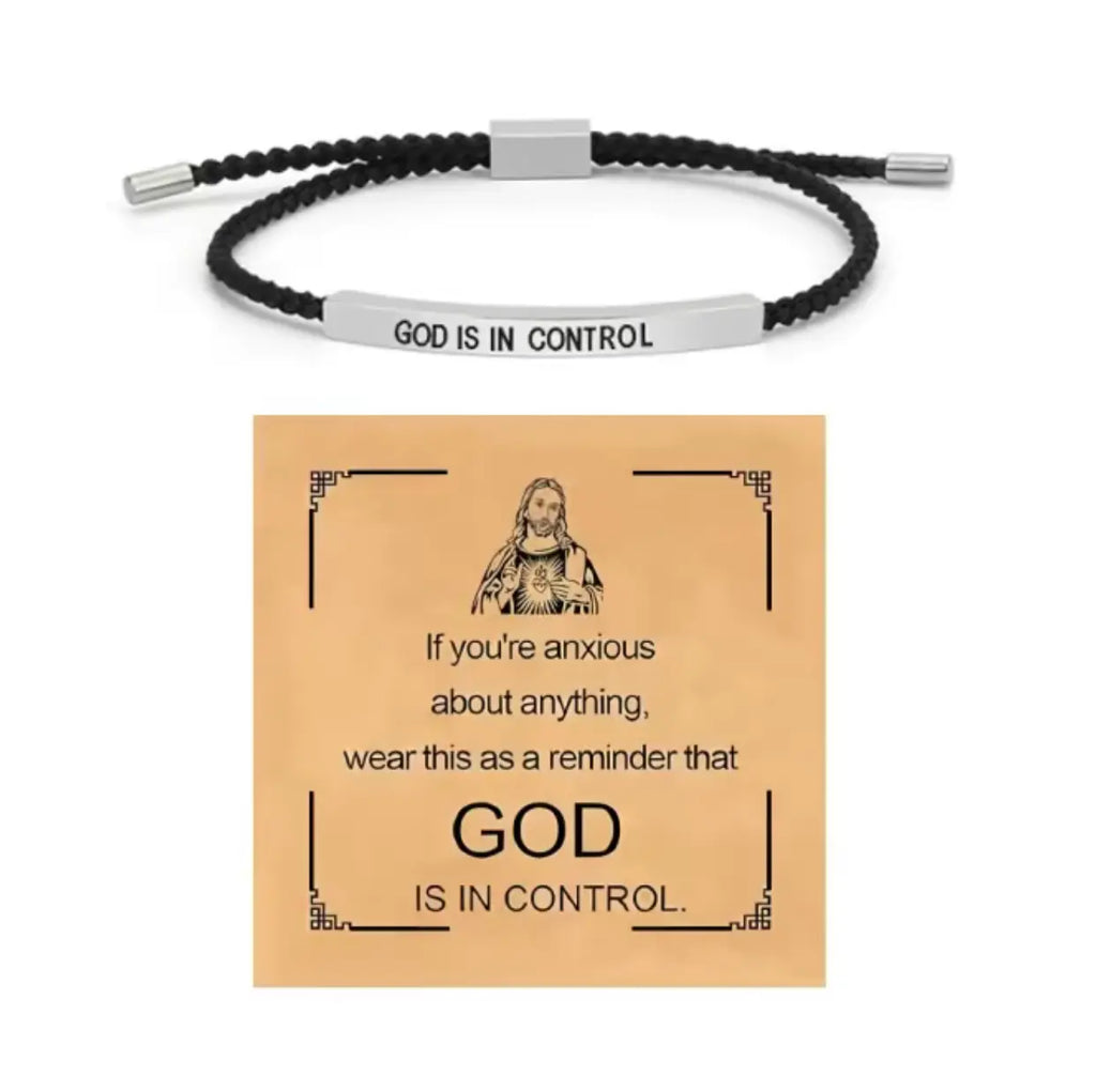 Inspire Bracelet GOD IS in Controlelegant Design with Unique Patterns Andletters